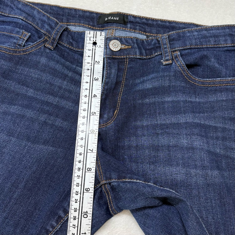 R Jeans Dark Wash Mid Rise Skinny Stretch Denim Blue Jeans Womens Size 31 Pants - Picture 5 of 10